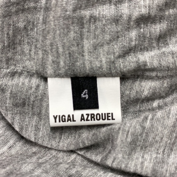 Yigal Azrouel Draped Asymmetric Animal Print Top Size 4 - Picture 5 of 6